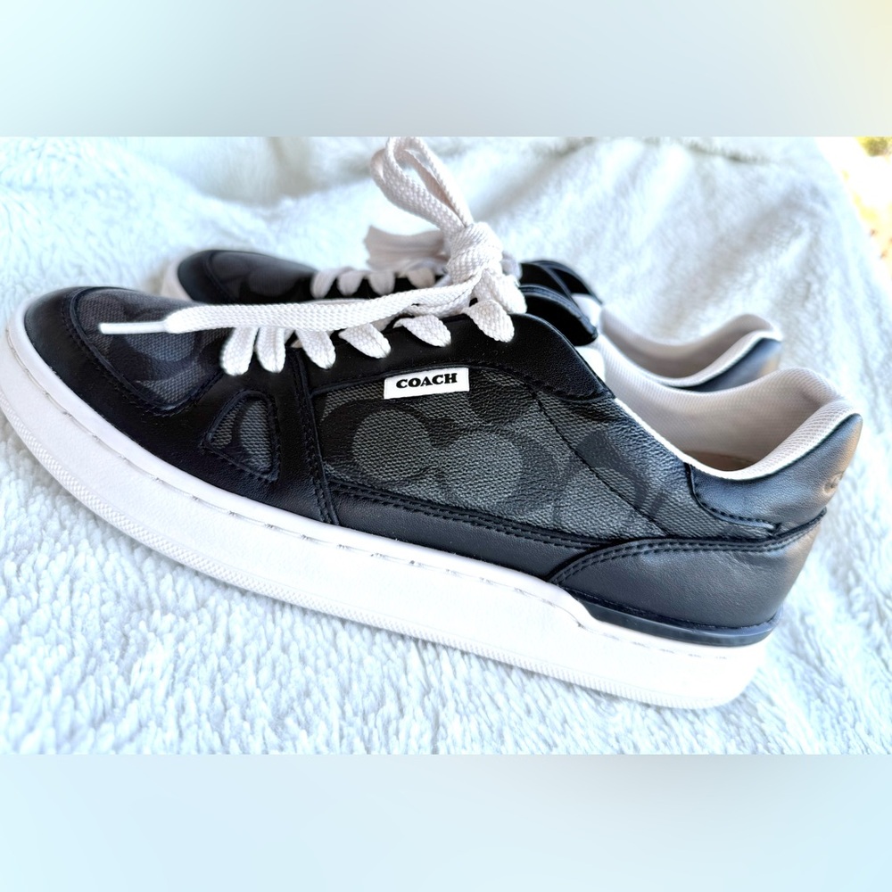 COACH‎ Clip Court Low Top Sneaker BLACK SIZE 8B - Picture 5 of 11
